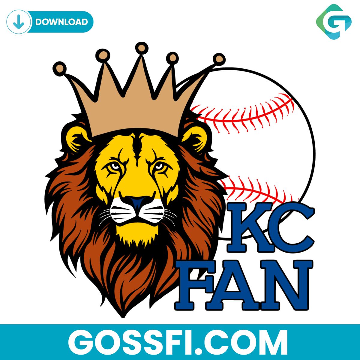 kansas-city-royrals-baseball-lion-head-svg-digital-download