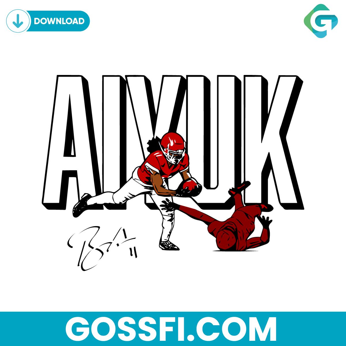 brandon-aiyuk-49ers-football-player-svg-digital-download