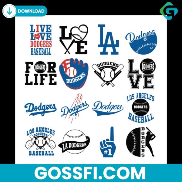 los-angeles-dogers-bundle-svg