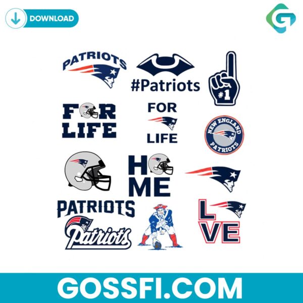 new-england-patriots-football-bundle-svg-digital-download