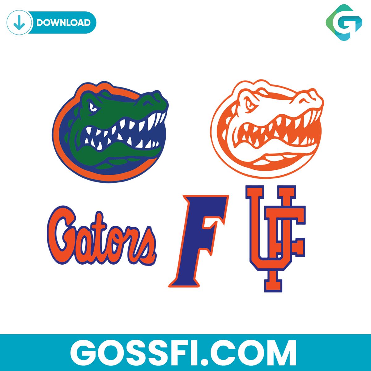 florida-gator-head-logo-bundle-svg