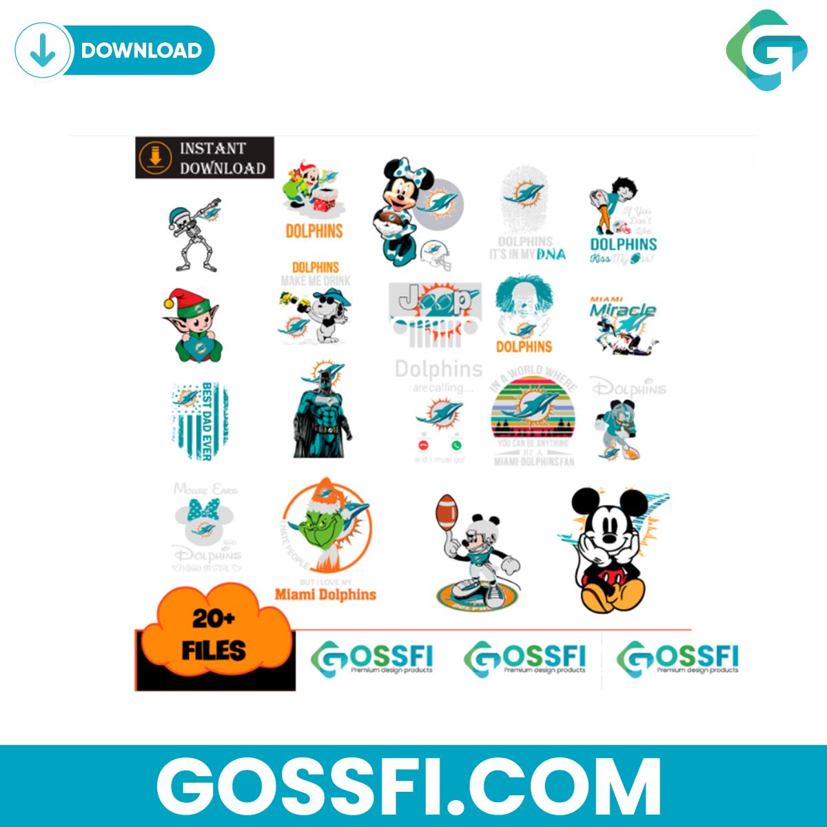 20-files-mickey-minnie-dolphins-football-team-bundle-svg