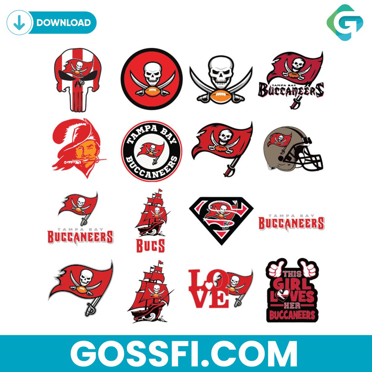 football-tampa-bay-buccaneers-bundle-svg