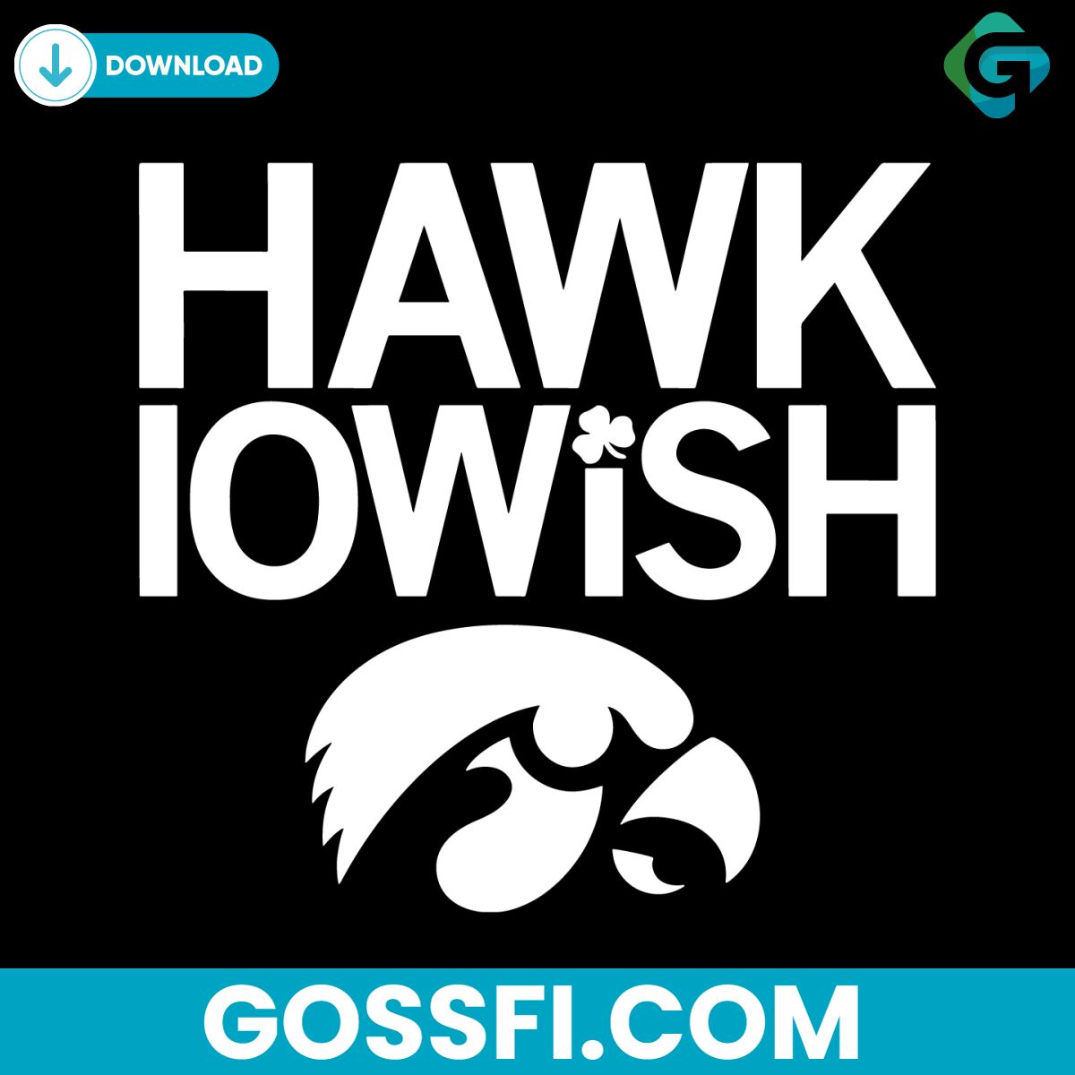 hawk-iowish-shamrock-ncaa-svg-digital-download