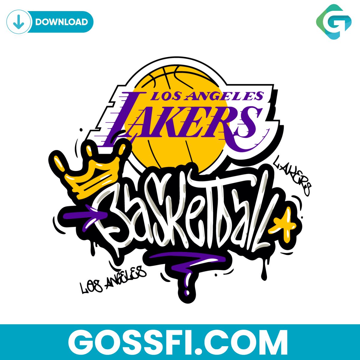 retro-basketball-los-angeles-lakers-crown-svg-digital-download