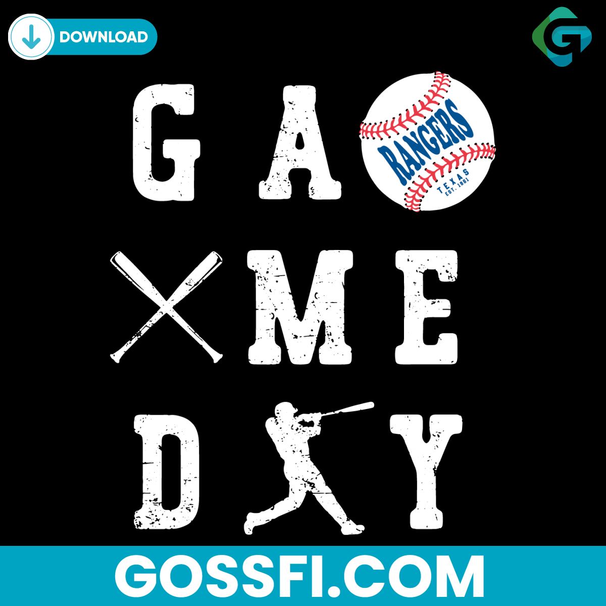 game-day-baseball-texas-rangers-svg-digital-download