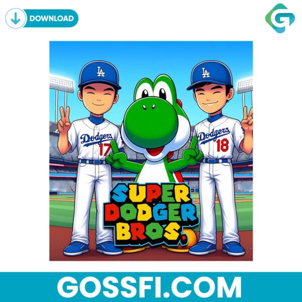 the-super-dodger-bros-los-angeles-baseball-png