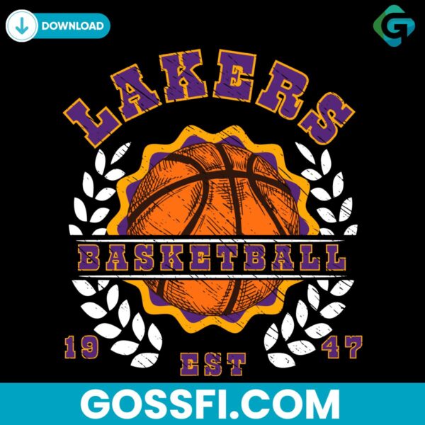 retro-lakers-basketball-1947-svg-digital-download