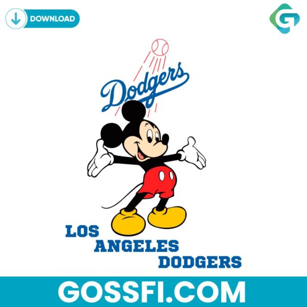 los-angeles-dodgers-mickey-mouse-baseball-svg