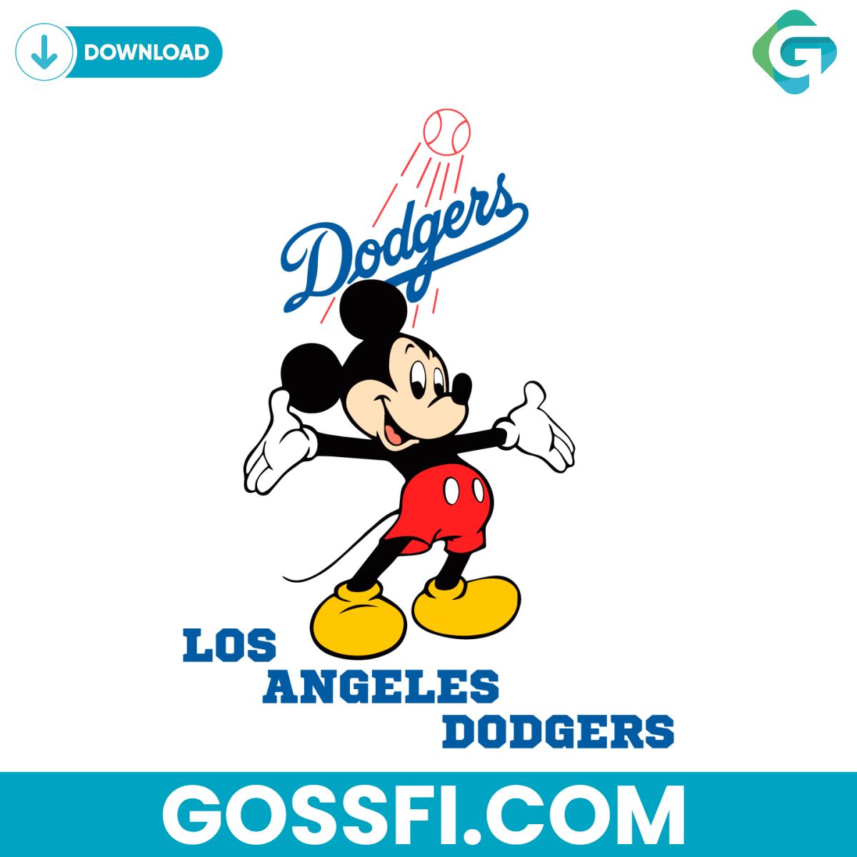 los-angeles-dodgers-mickey-mouse-baseball-svg