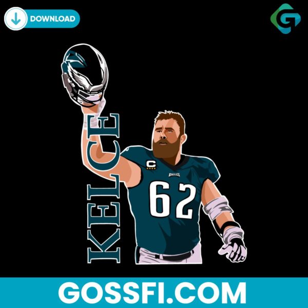 jason-kelce-holding-helmet-svg-digital-download