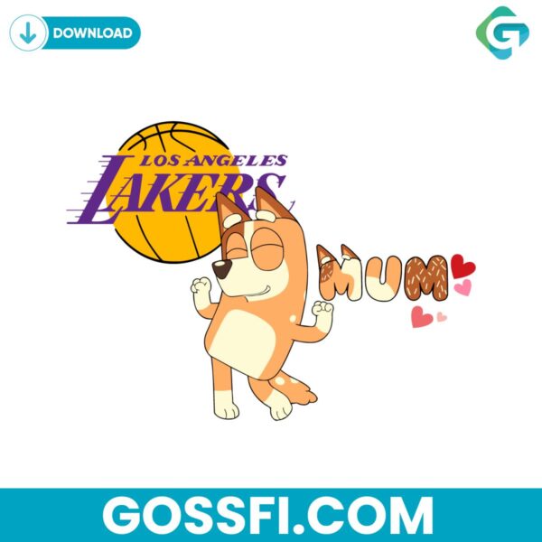 los-angeles-lakers-mum-bluey-hearts-svg-digital-download