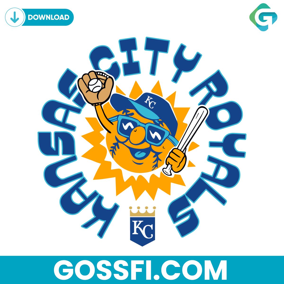 kansas-city-royals-baseball-sun-svg-digital-download