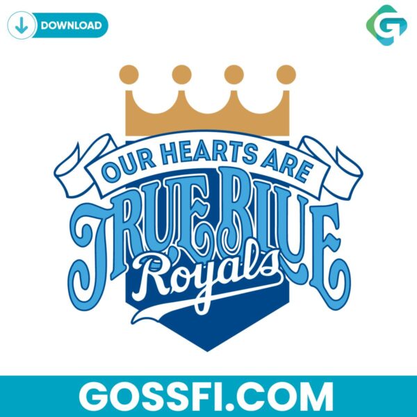our-hearts-are-true-blue-royals-baseball-svg-digital-download