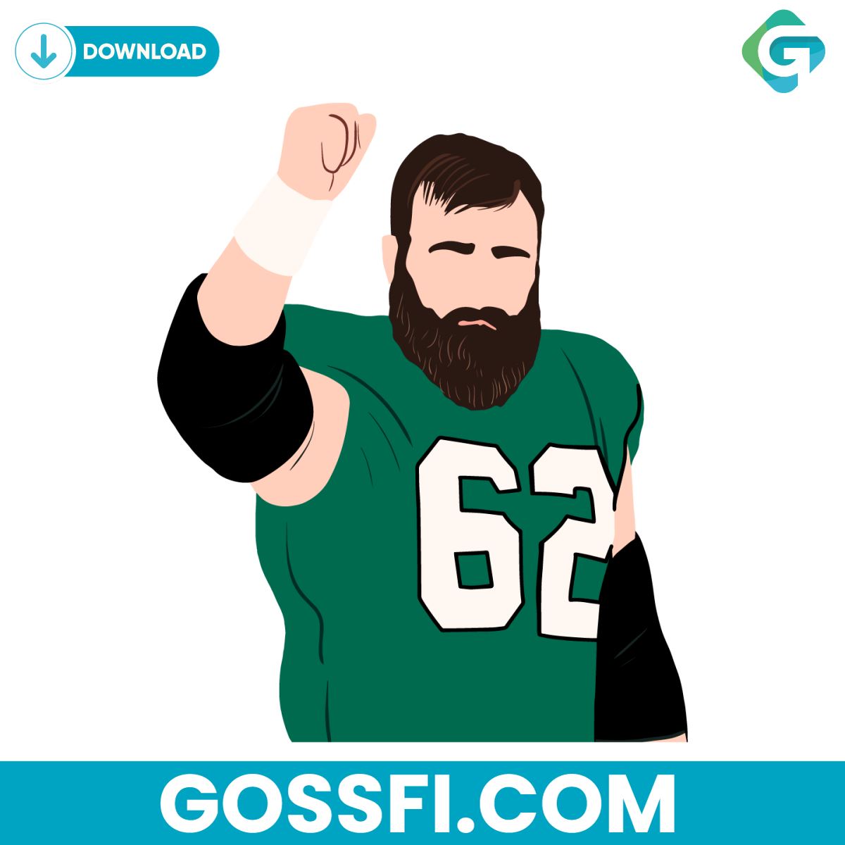 philadelphia-football-player-jason-kelce-62-svg-digital-download