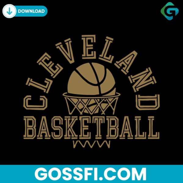 cleveland-basketball-net-gold-nba-svg-digital-download