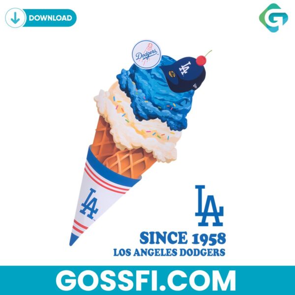 los-angeles-dodgers-ice-cream-baseball-png