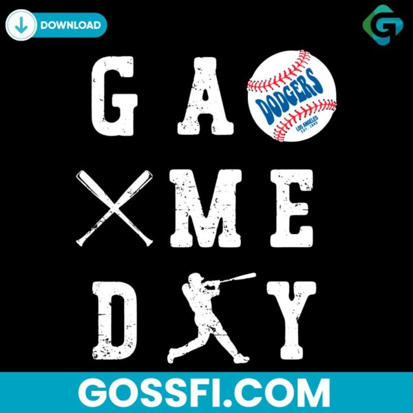 game-day-baseball-los-angeles-dodgers-svg-digital-download