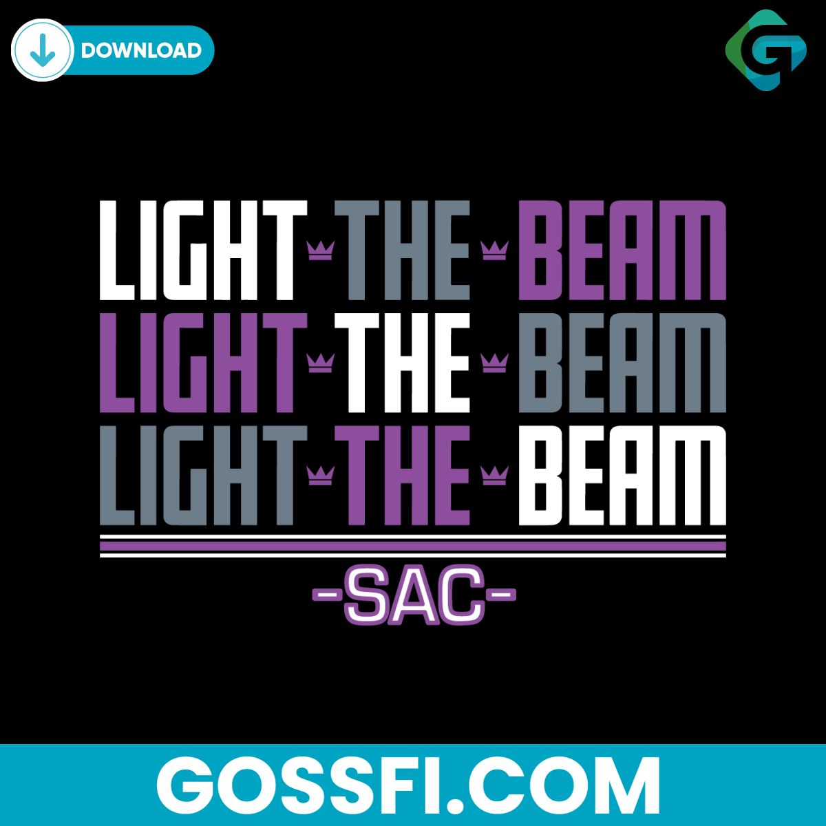 sacramento-light-the-beam-nba-svg-digital-download