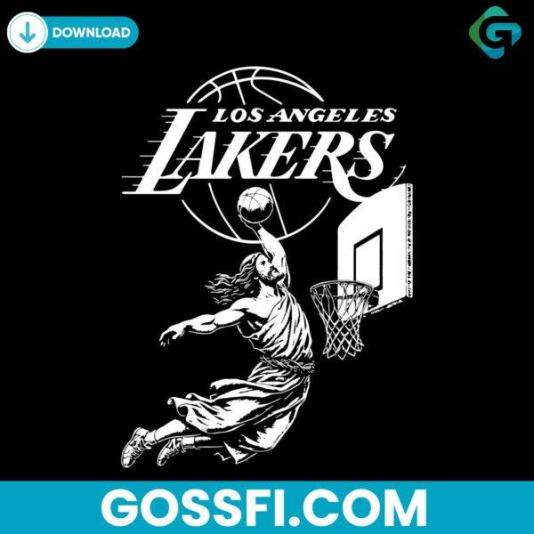 funny-jesus-play-basketball-los-angeles-lakers-svg