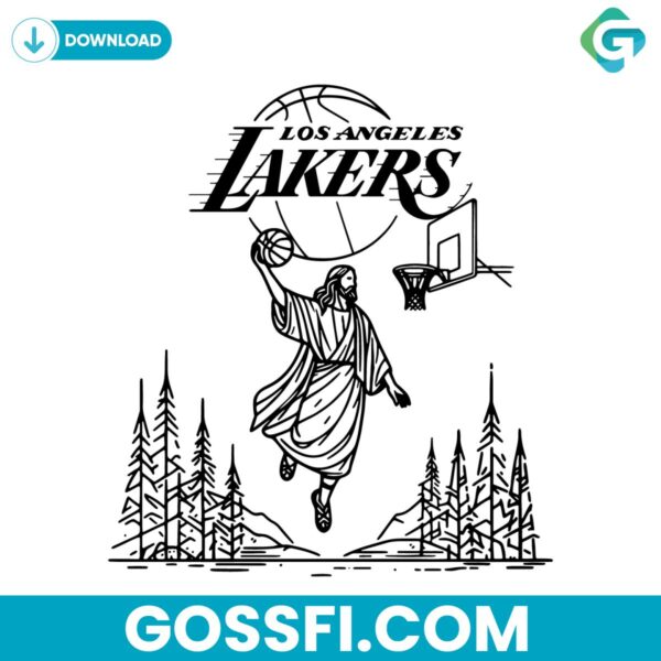 funny-jesus-los-angeles-lakers-basketball-svg-digital-download