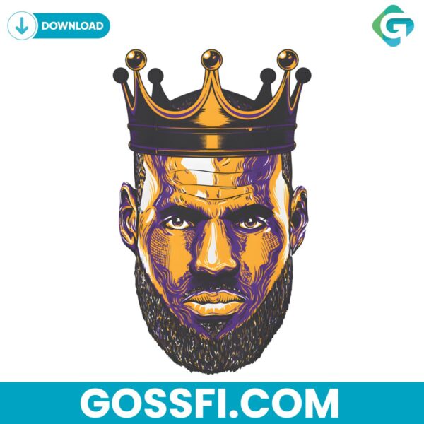 king-james-lebron-crown-lakers-basketball-png