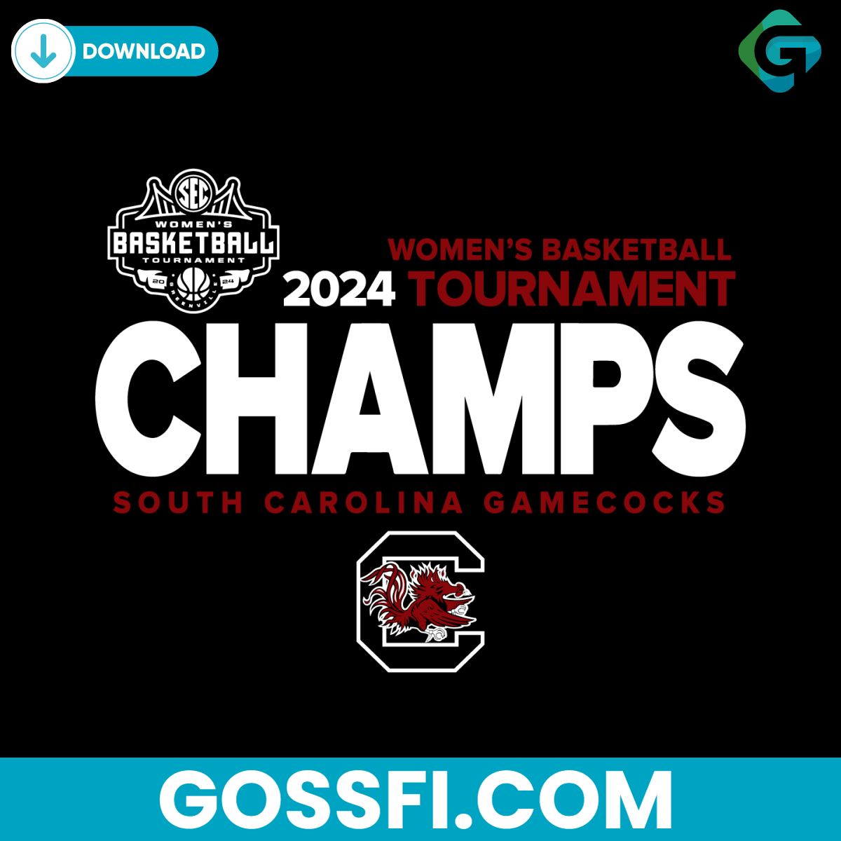 south-carolina-gamecocks-2024-sec-womens-basketball-tournament-champions-svg