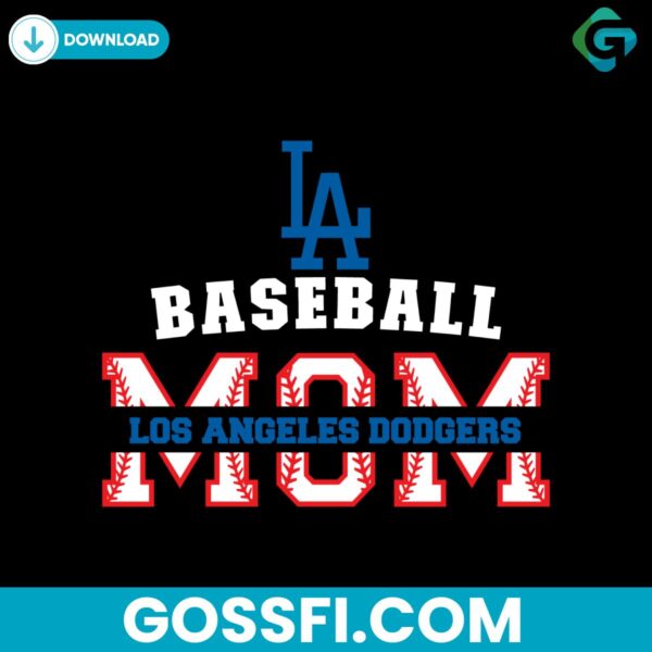 baseball-mom-los-angeles-dodgers-svg-digital-download