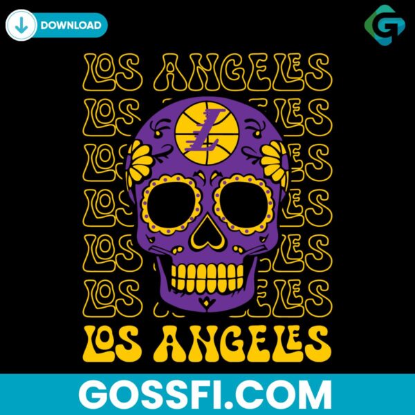 lakers-sugar-skull-los-angeles-basketball-svg-digital-download