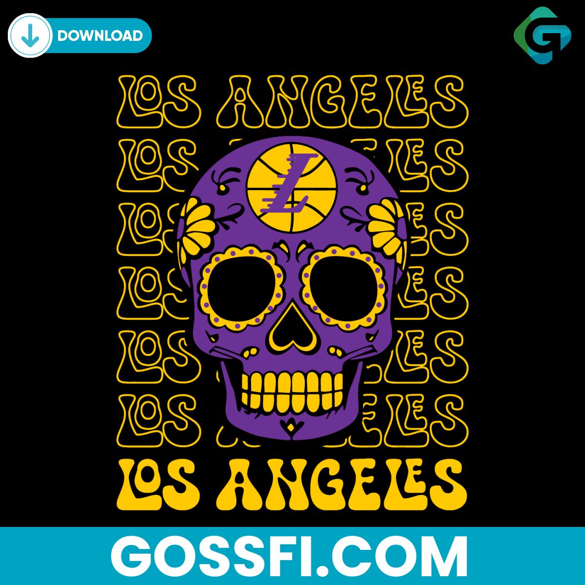 lakers-sugar-skull-los-angeles-basketball-svg-digital-download