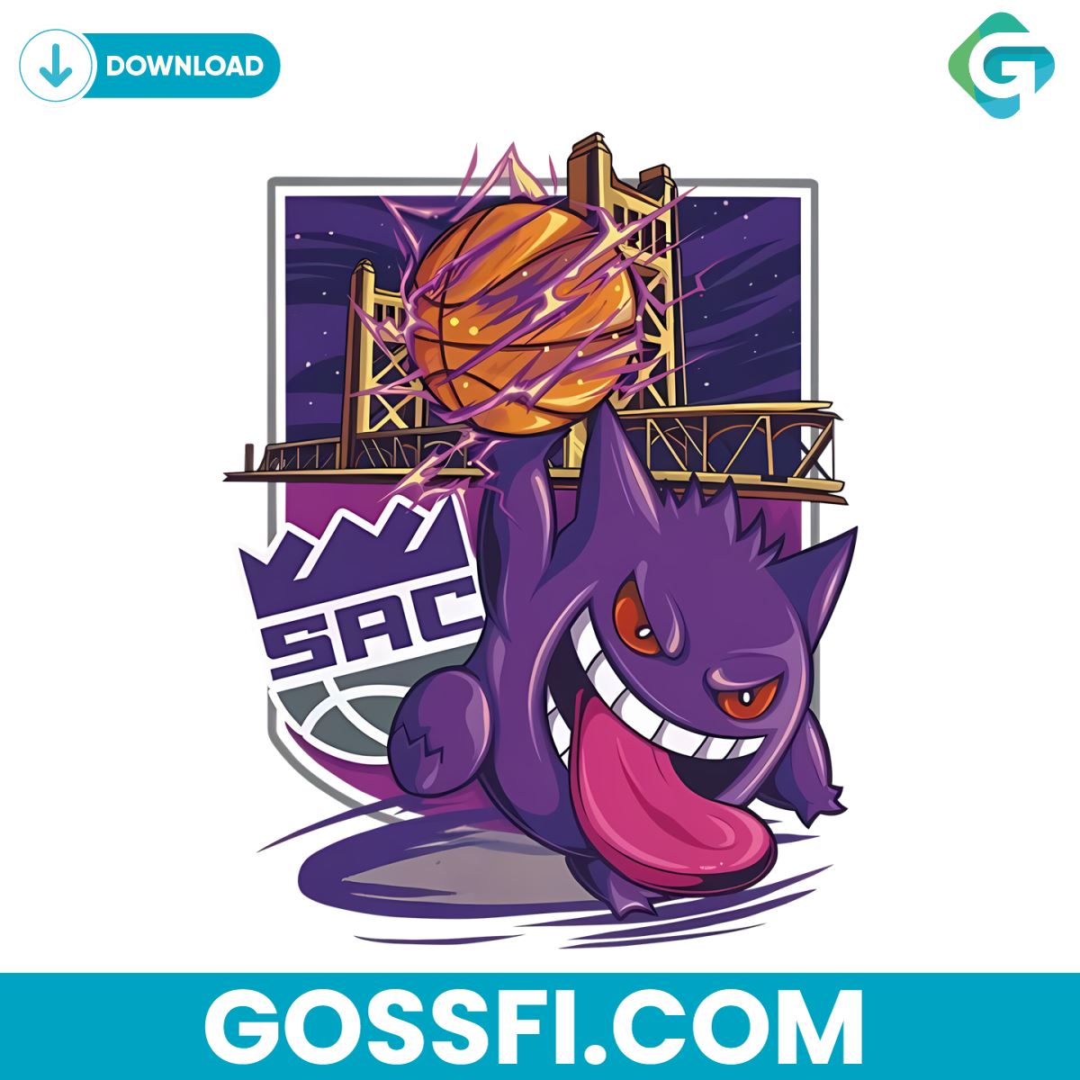 gengar-sacramento-kings-basketball-nba-png