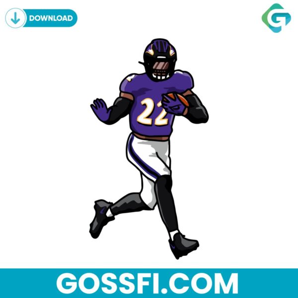 running-derrick-henry-baltimore-ravens-player-svg