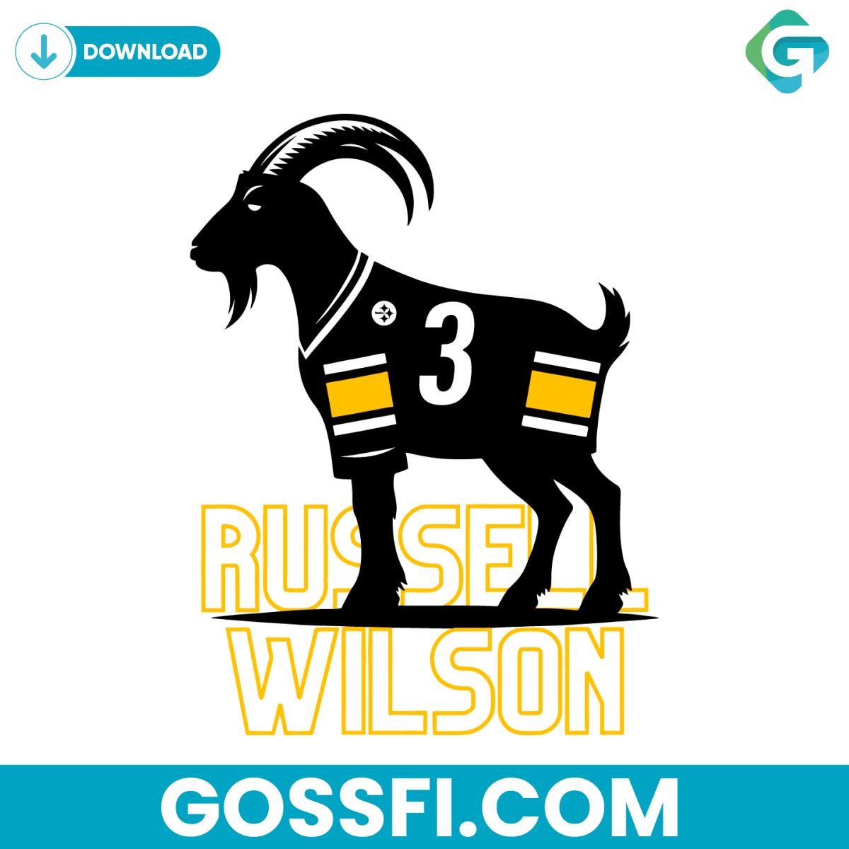 russell-wilson-goat-steelers-football-svg-digital-download