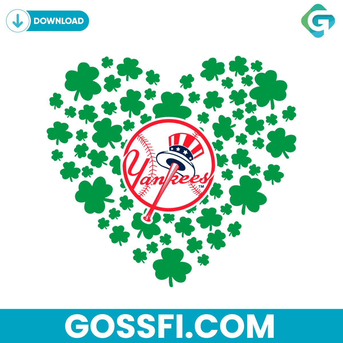 clover-leaf-st-patrick-day-new-york-yankees-svg