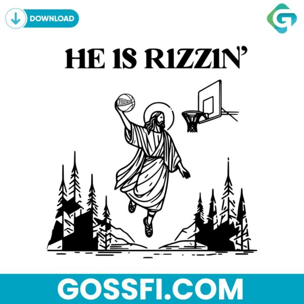 he-is-risen-funny-easter-jesus-playing-mavericks-basketball-svg