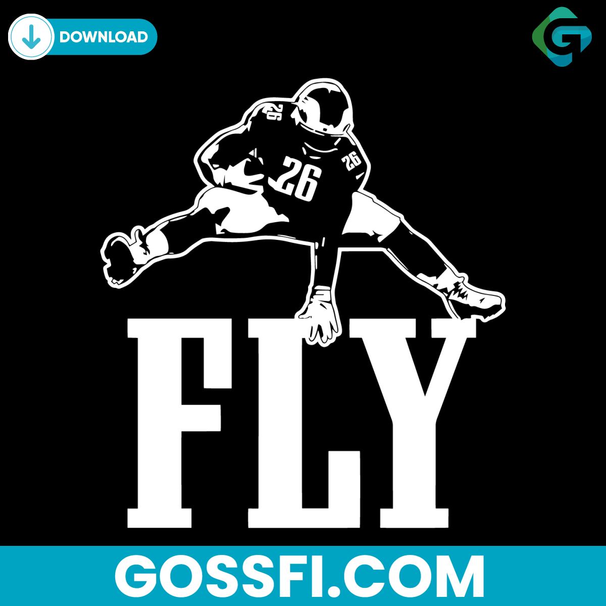 fly-philadelphia-eagles-player-26-football-nfl-svg-digital-download