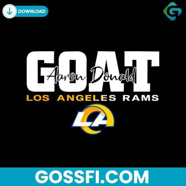 goat-aaron-donald-los-angeles-rams-nfl-svg