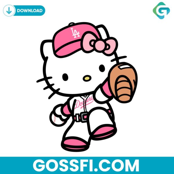 pink-hello-kitty-play-baseball-los-angeles-dodgers-svg