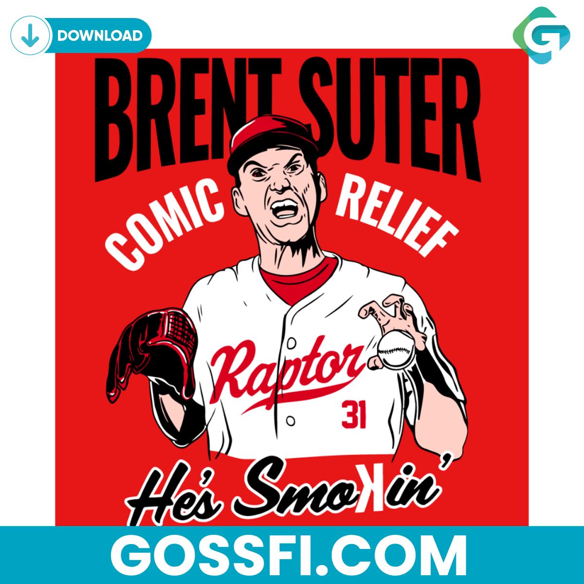 brent-suter-comic-relief-raptor-cincinnati-reds-mlb-svg