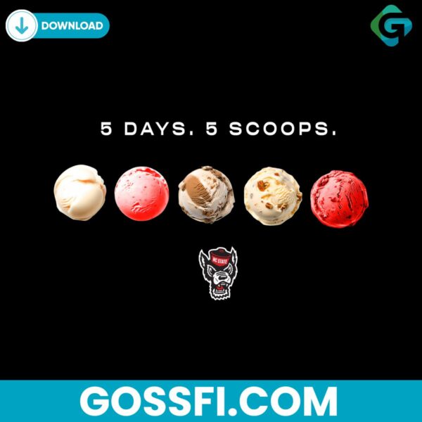 ice-cream-5-days-5-scoops-nc-state-ncaa-png