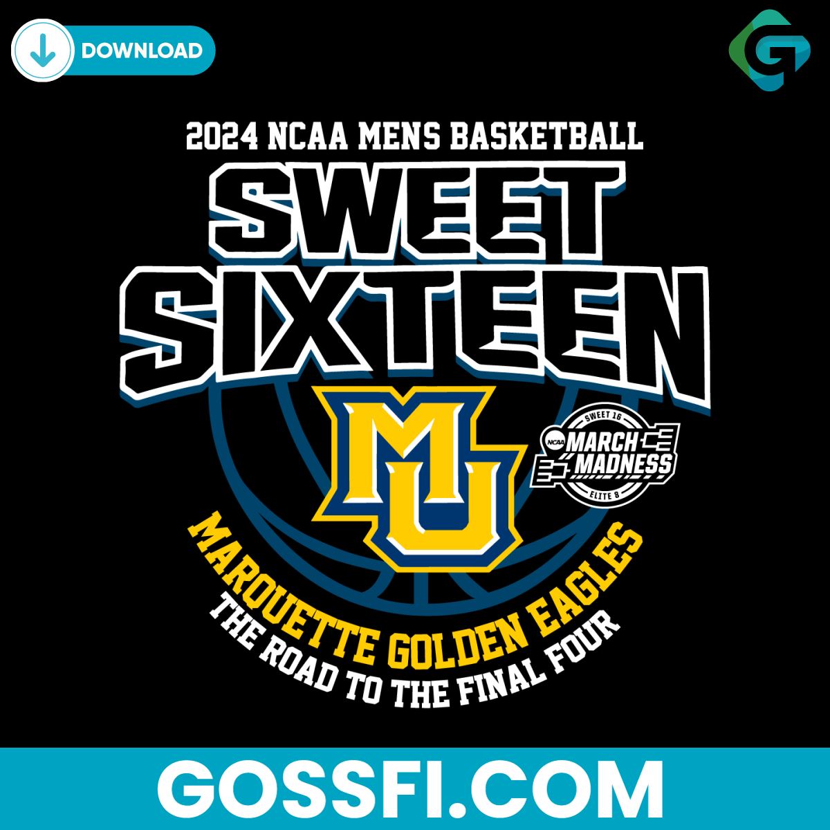 ncaa-men-basketball-sweet-16-marquette-golden-eagles-svg