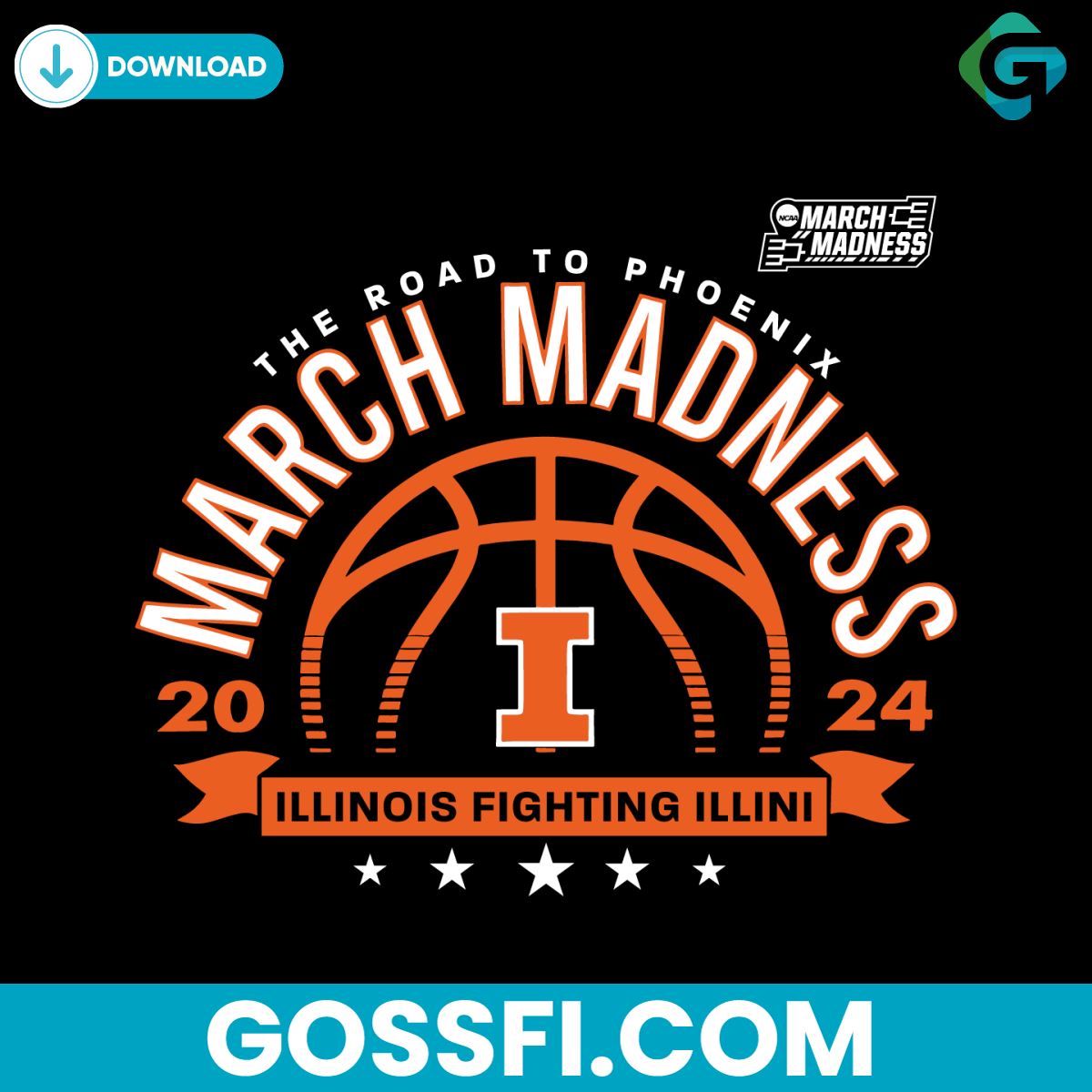 the-road-to-phoenix-march-madness-2024-illinois-fighting-illini-svg