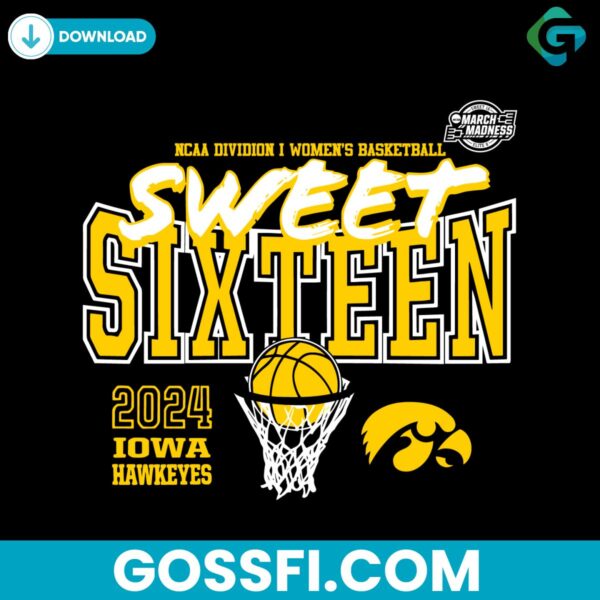 iowa-hawkeyes-2024-ncaa-womens-basketball-march-madness-sweet-16-svg