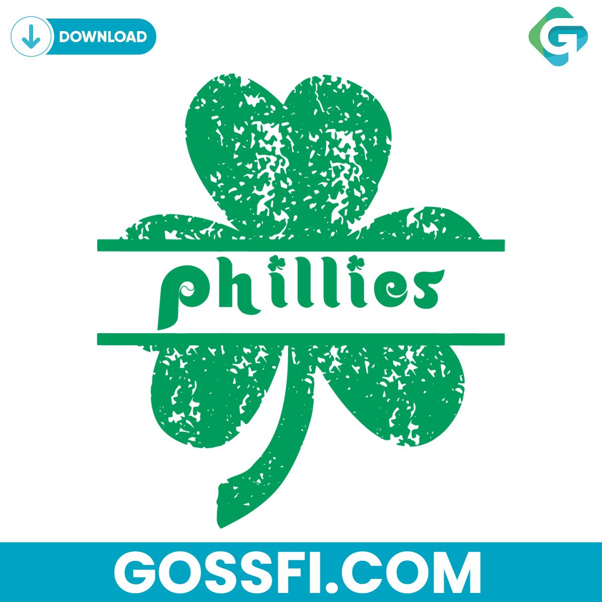 st-patricks-day-shamrock-phillies-baseball-svg-digital-download