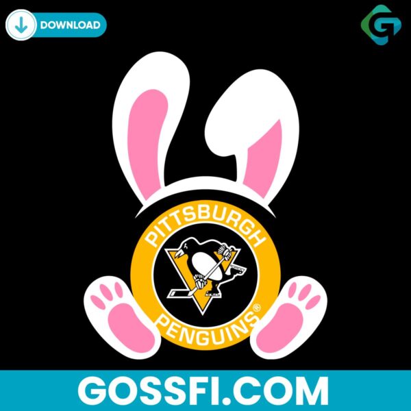 pittsburgh-penguins-easter-bunny-svg-digital-download