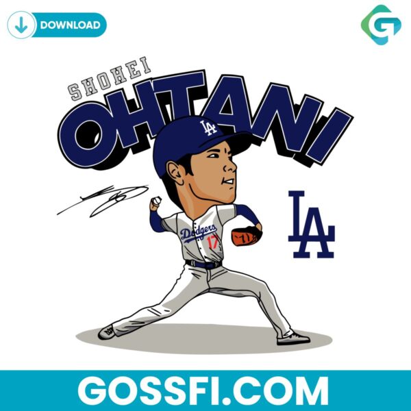 los-angeles-dodgers-shohei-ohtani-baseball-mlb-svg