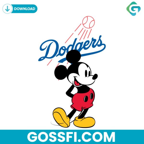 baseball-mickey-mouse-los-angeles-dodgers-svg