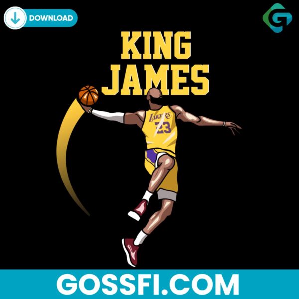 king-james-basketball-player-los-angeles-lakers-nba-svg