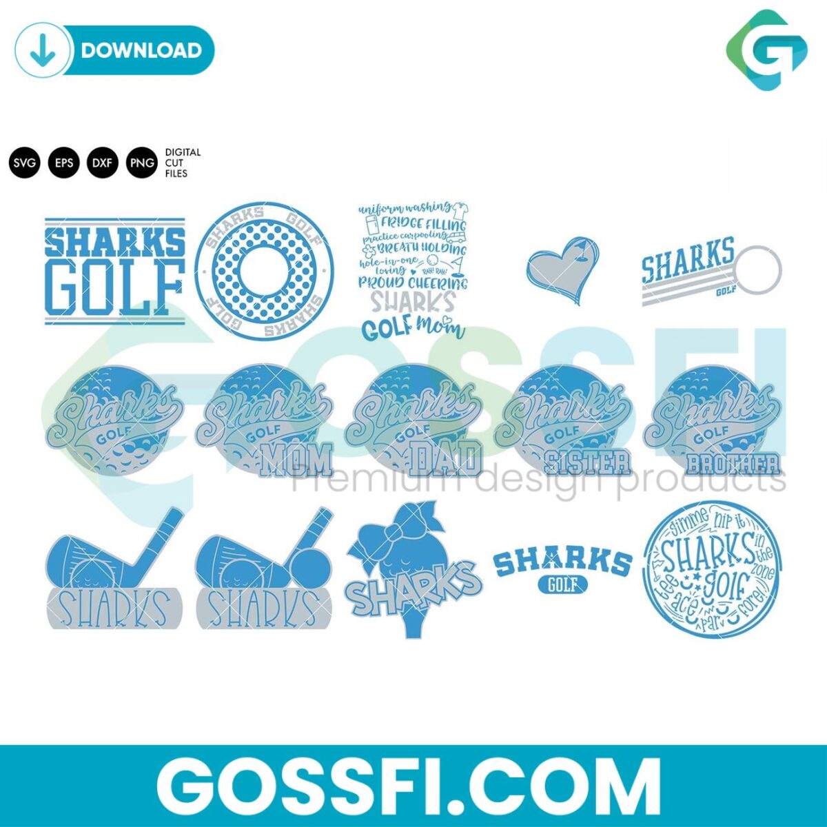 sharks-golf-team-bundle-svg-digital-download