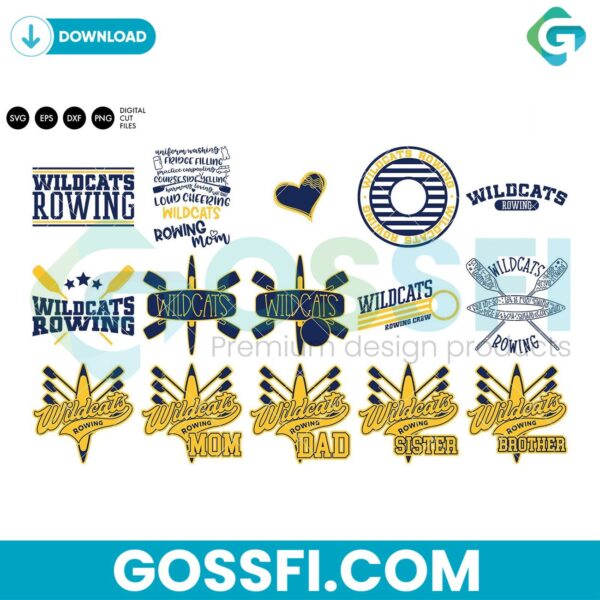 wildcats-rowing-crew-bundle-svg-digital-download